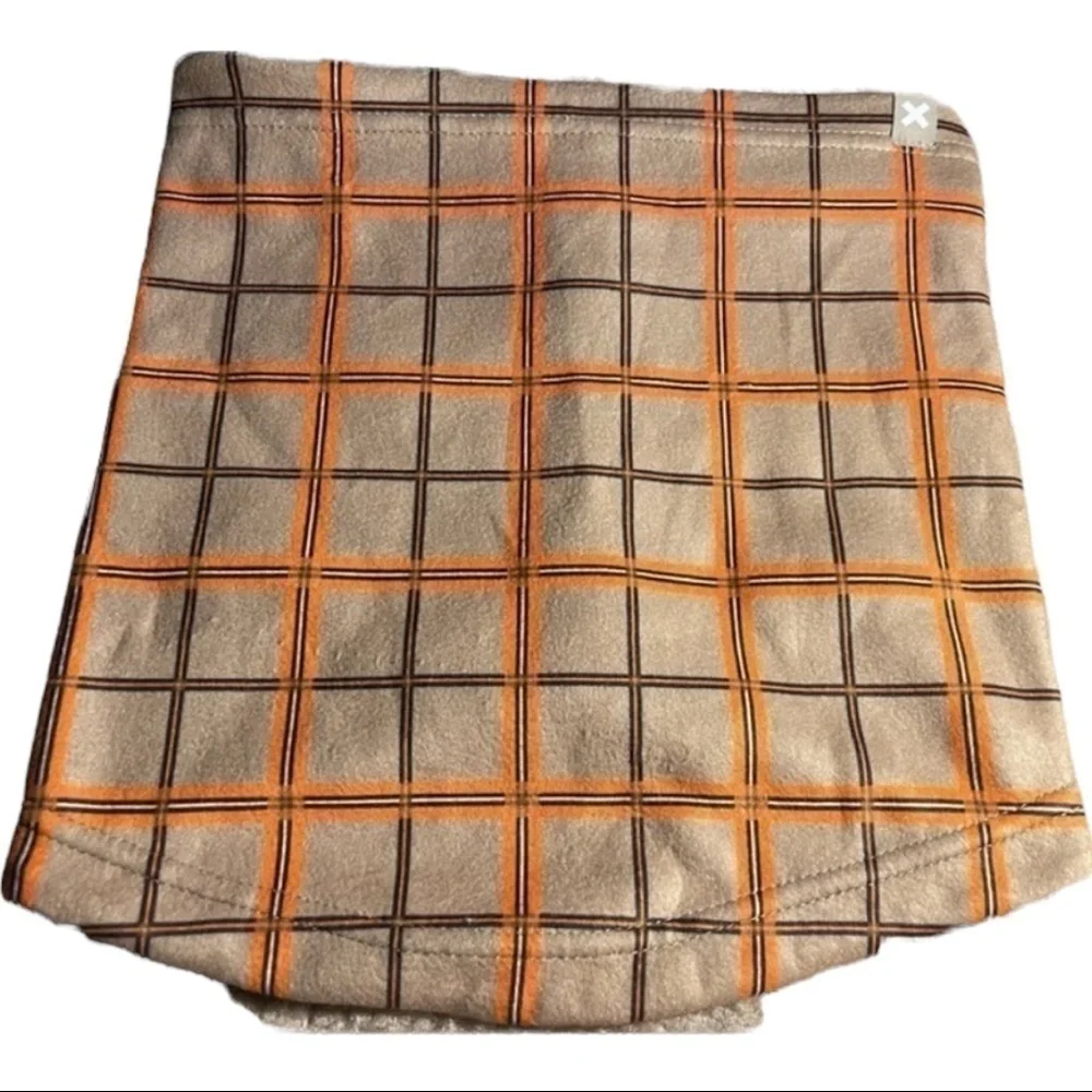 𝅺ASOS design COLLUSION Unisex neck warmer in neutral check